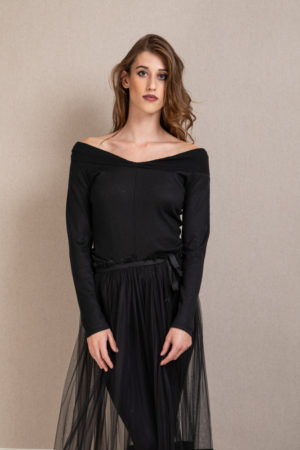 Pooky black cashmere and silk dress