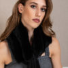 Kailash Fur Scarf, Black