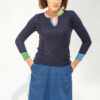 Narsisco Cashmere/Silk Sweater, Navy