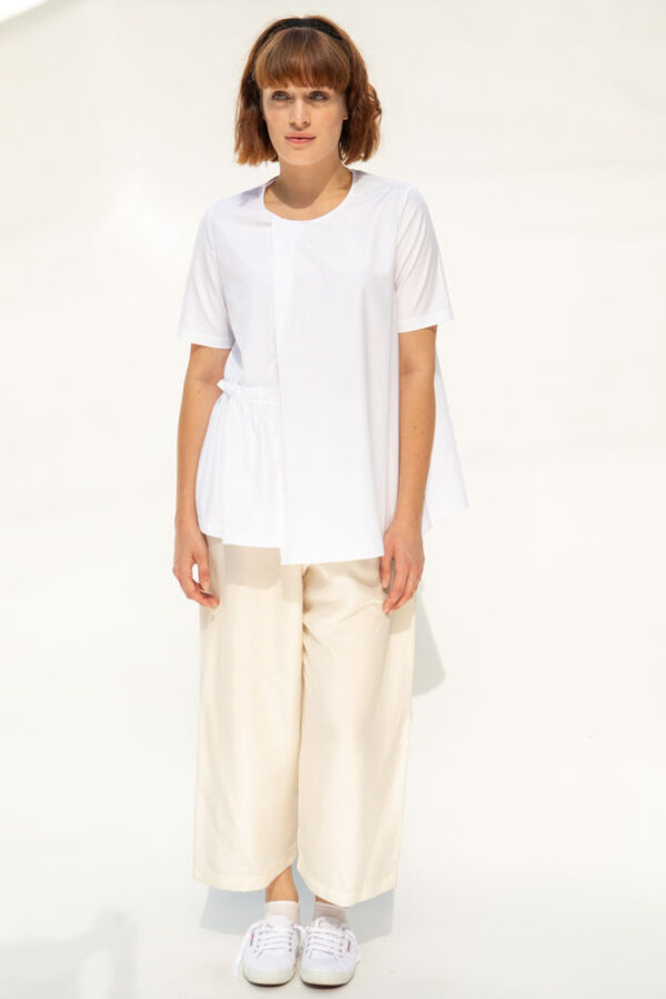 Sumi White Cotton Blouse,