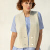 Gaia Cashmere Gilet, White