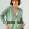 Alessia Cashmere Cardigan, Pale Turquoise