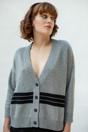 Alessia Cashmere Cardigan, Grey