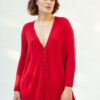 Adona Cashmere Cardigan, Red