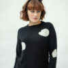 Luna Cashmere Sweater, Black