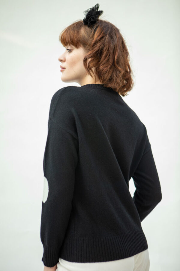 Luna Cashmere Sweater, Black