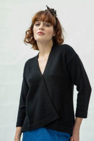 Adamaris Cashmere Cardigan, Black