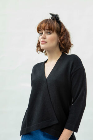 Adamaris Cashmere Cardigan, Black