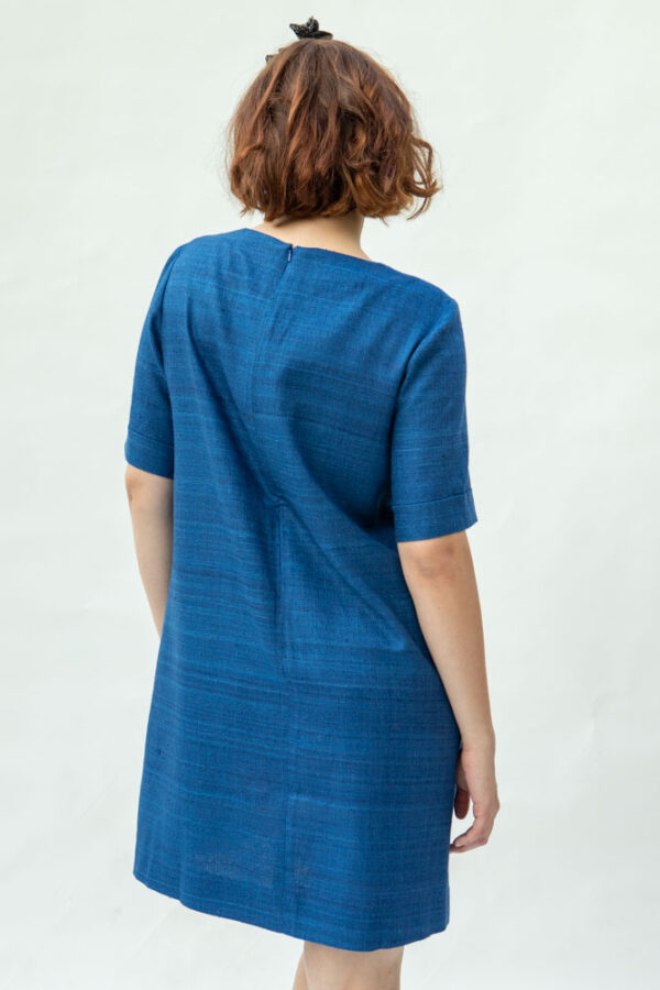 Bria Silk Dress, Bright Blue