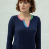 Narsisco Cashmere/Silk Sweater, Navy