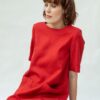 Bria Red Silk Dress